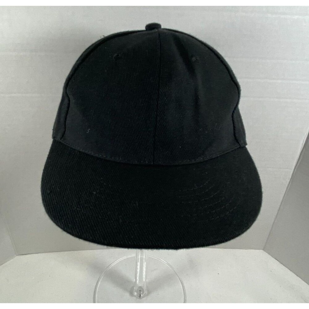 Solid Black Plain Dad Hat Blank Cotton Twill 5-Panel Baseball Cap Adjustable OSF